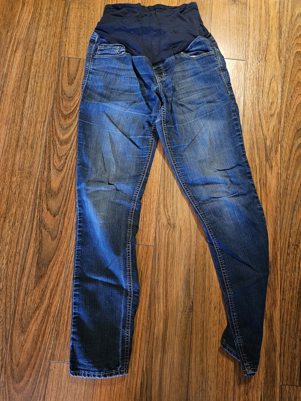 Old Navy Navy Maternity Skinny Jeans with Black Panel